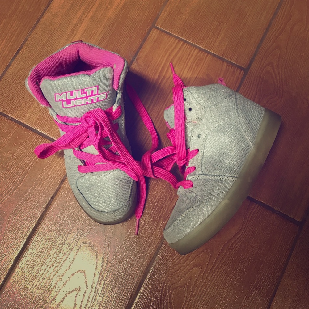 Girls Hightop Sneakers by Multi Lights size 13